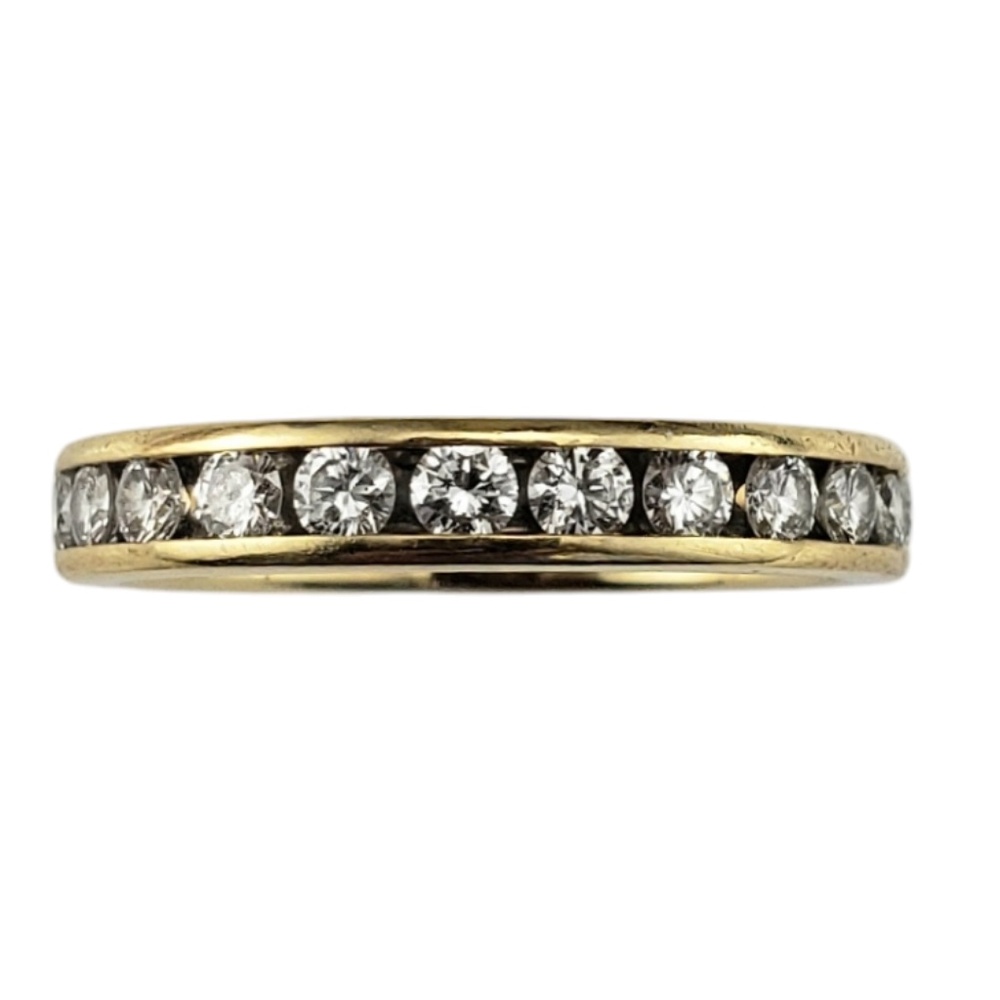 14K Yellow Gold and Diamond Eternity Band Ring  #20503